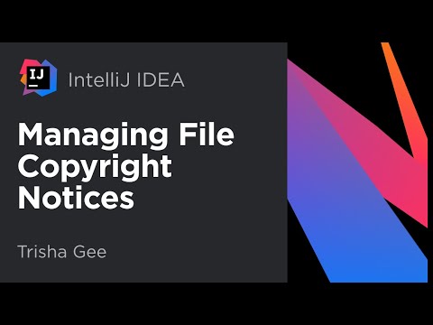 IntelliJ IDEA. Managing File Copyright Notices