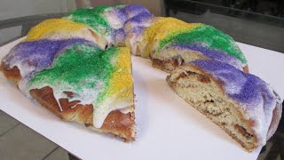 New Orleans Cream Cheese filled King Cake