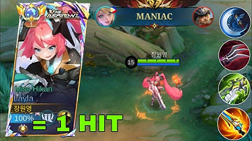 LAYLA WTF DAMAGE HACK BUILD AND EMBLEM FOR 2025!😱 ( INSTANT KILL ) LAYLA BEST 1 HIT BUILD!