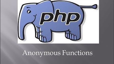 Epi-12 Anonymous Function | PHP in Tamil