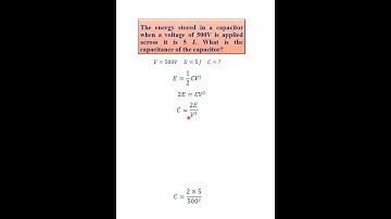 THE CAPACITANCE OF A CAPACITOR #enegy #capacitor #physics #capacitance