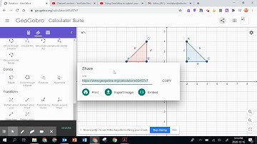 Using GeoGebra to submit your work using a link