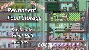 One Tile Food Storage with Icebox Freezer Design - Permanent Food Storage - Oxygen Not Included