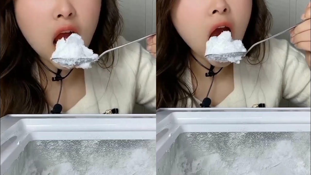 Spoon Full Of Crunchy Freezer Frost 😍 ️ Asmr Crunchy, Crispy, And