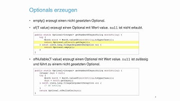 Funktionale Programmierung: Optionals