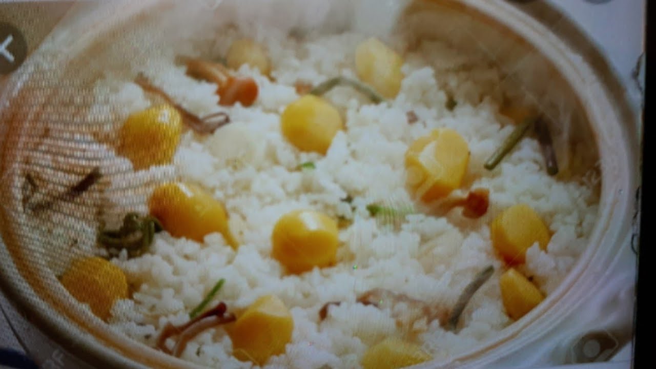Cooking rice with cheesenut in smart cuckoo rice cooker YouTube