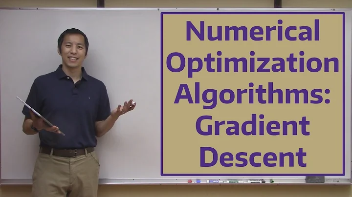 Numerical Optimization Algorithms:  Gradient Descent