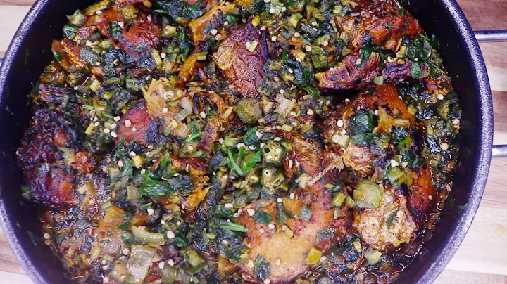 HOW TO COOK SEAFOOD OKRA SOUP USING HAKE FISH - SEAFOOD OKRO SOUP RECIPE