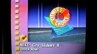 PROMOS on VIEWER'S CHOICE defunct pay-per-view cable service, January 1995, City Slickers II, etc.