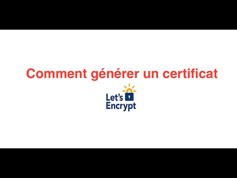 Vidéo: Comment Utiliser Un Certificat Générique