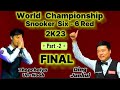 Thepchaiya unnooh vs ding junhui  six 6 red world championship snooker 2023 part2 final 