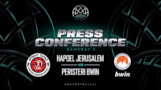 Hapoel Bank Yahav Jerusalem v Peristeri bwin - Press Conference | BCL 2023