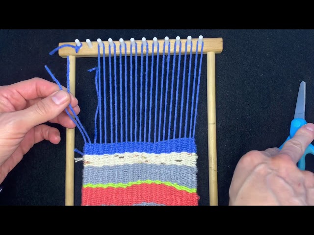 Tying Off your peg loom weaving 