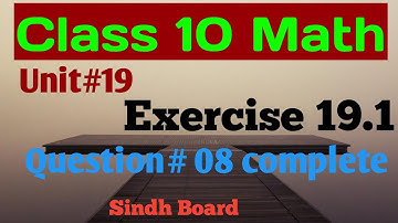 Exercise 19.1 question#08 Class 10 #SindhBoard | Class X | Ex 19.1 q8| Matrices|#newmathematicsbook