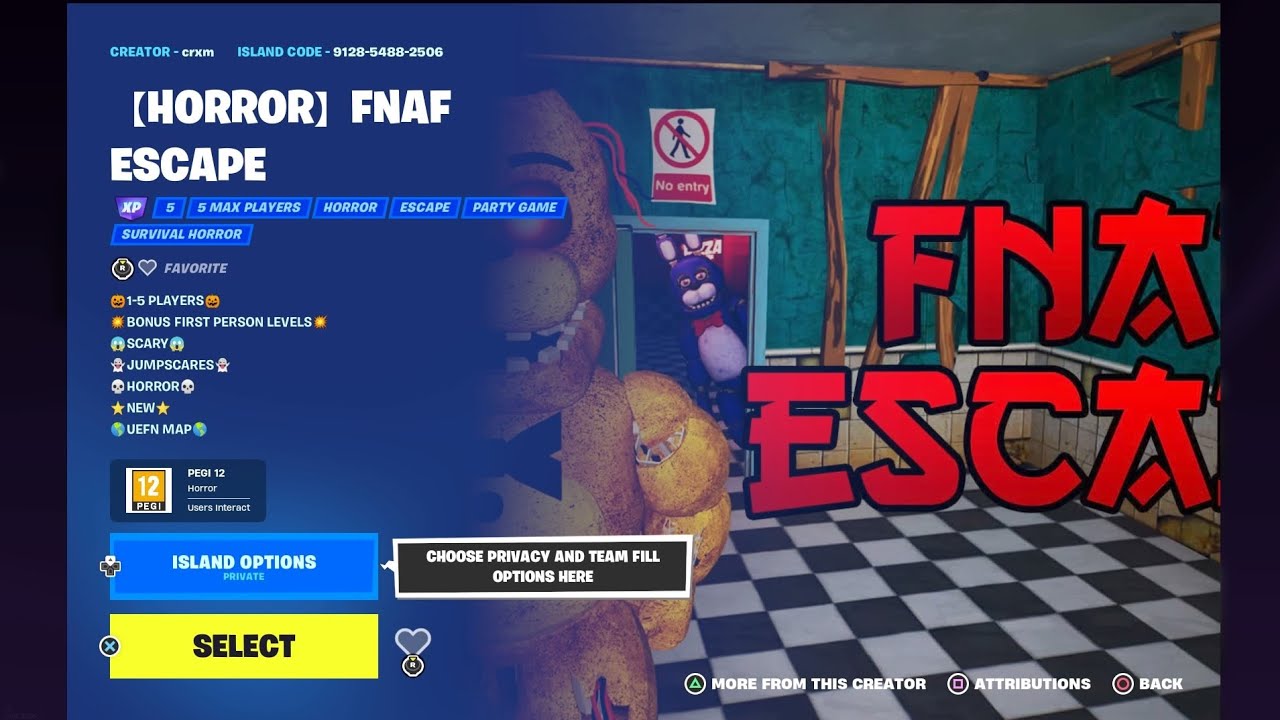 Finally a FNAF map with a story and quests!😩 #fortnite #fortnitebr #f, horror map fortnite