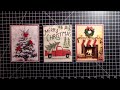 Three Recycled Christmas Cards using Happy Mail