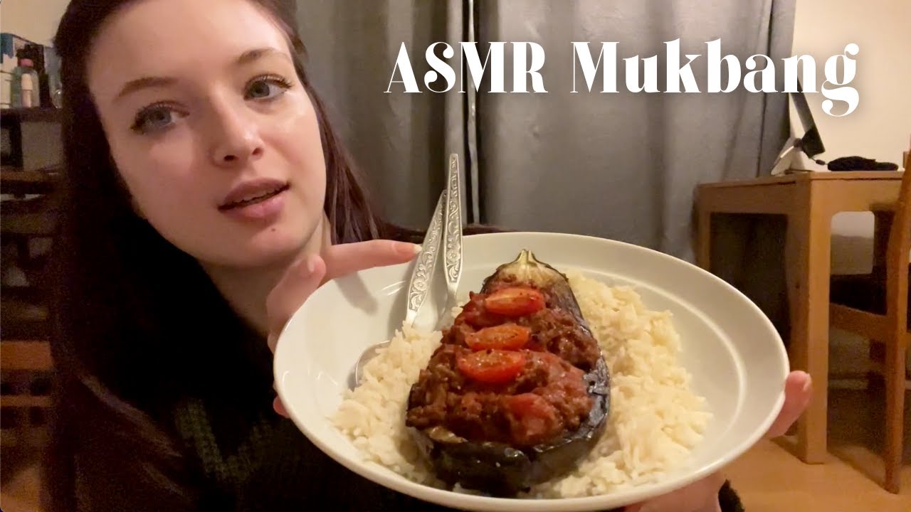 ASMR Mukbang eating homemade food 🍚 whisper ramble