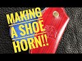 【レザークラフト】靴ベラの作り方 / 【Leather craft】Making a shoe horn