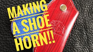 【レザークラフト】靴ベラの作り方 / 【Leather craft】Making a shoe horn