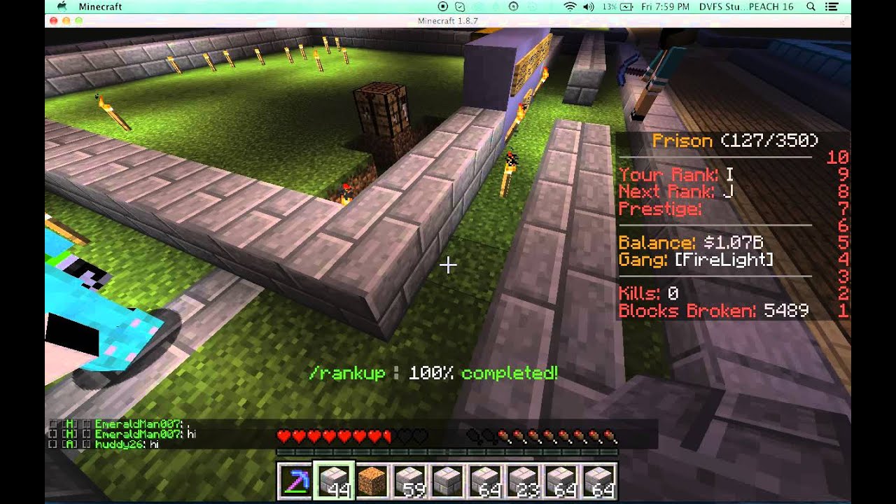 minecraft let s play primemc org prison youtube