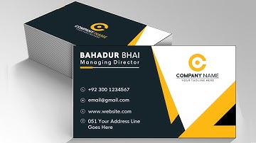 How to Create A Business Card Design In Corel Draw - Visiting Card Design