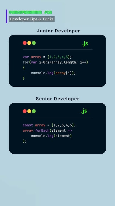 Junior Developer VS Senior Developer 👾👨‍💻 #webdesign #javascript # ...