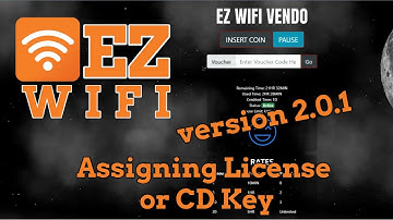 EZ WIFI Version 2.0.1 Assigning of License or CD Key