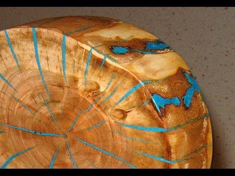 make a log slice wood art decor - woodworking - YouTube