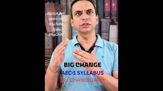Big Change Aec 1 Syllabus Pu Chandigarh