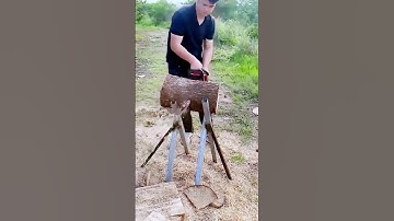 The process of cutting wood = good tools can increase efficiency