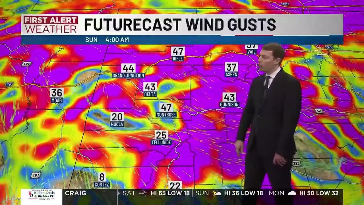 A cold front will bring gusty winds and colder temperatures to Western ...