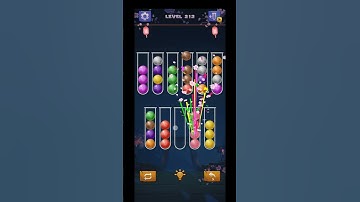 Color Ball Sort Puzzle Level 212 Solution #shorts