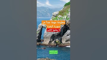 معلومة مهمة جداً عن سورة البقرة لا يعلمها الكثير 🤔؟ #سورةالبقرة #سورة_البقرة #التحصين #بشارات #علاج