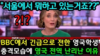 지금 서울에서 뭐하고있는거죠  BBC가 긴급으로 전한 영국학생 충격모습에 영국전역 난리난 이유 (해외반응)