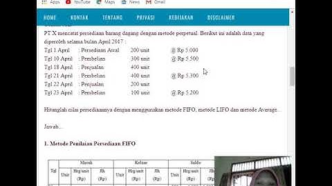 persediaan perpetual dengan metode fifo