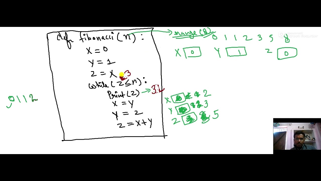 fibonacci series in python by Gopal Verma - YouTube