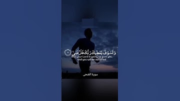 ولسوف يعطيك ربك فترضى #سورة الضحى#القارىء عمر شامي #shami1wan