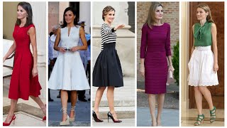 World's most beautiful and gorgeous Queen  Letizia of Spain dress styles/queen Letizia outfits 2024