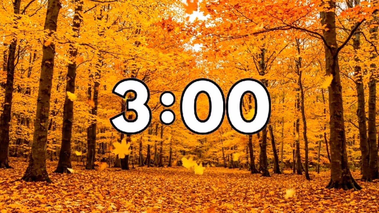 3 Minute Fall Countdown Timer - Autumn Leaves and Wind Ambience - YouTube