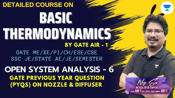 GATE Previous Year Question on Nozzle and Diffuser | Thermodynamics 2.0 |  AIR-1 | Negi Sir