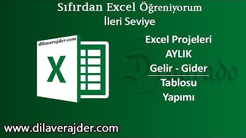 Excel Basit Aylık Gelir Gider Hesaplama Tablosu Kolayca Oluşturma