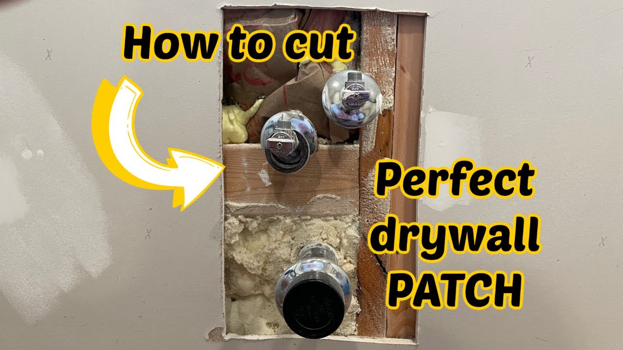 How to cut or patch drywall around pipes or difficult places YouTube