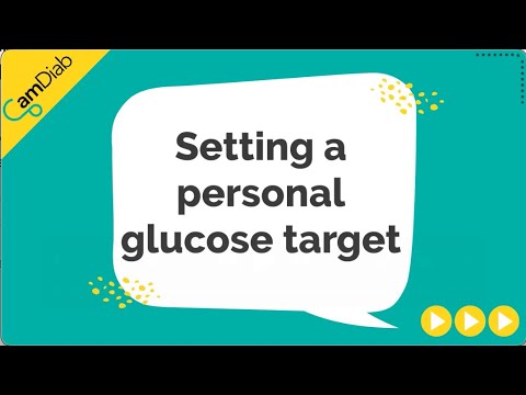 Setting the personal glucose target (mmol/L)