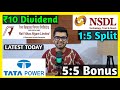 NSDL, RVNL, Tata Power Stocks Declared High Dividend, Bonus &amp; Split