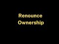 renounce ownership