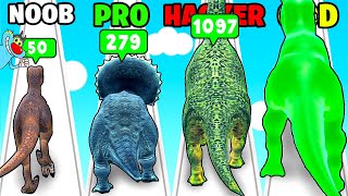 NOOB vs PRO vs HACKER | In Dino Leaving Eat & Run | With Oggy And Jack | Rock Indian Gamer |