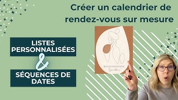 Calendrier de rendez-vous sur mesure: Créez vos listes personnalisées et des séquences de dates
