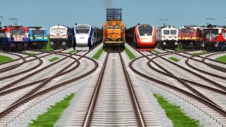 9 Dangerous Railroad Train Crossing Train Gameplay || Railways Tracks || train simulator classic screenshot 4