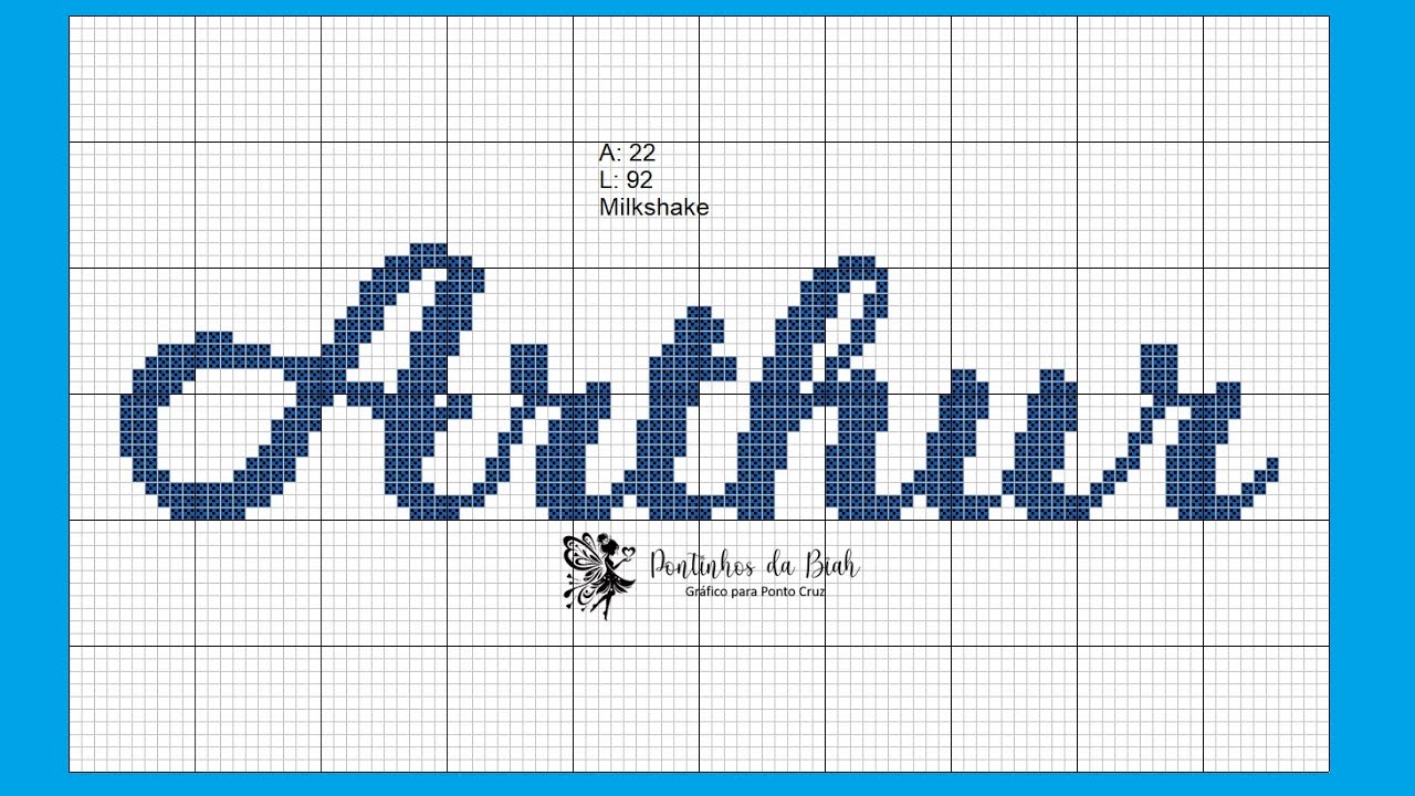 ARTHUR ponto cruz - gráficos de nome