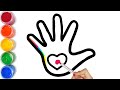 Bolalar uchun qo'llarni qanday chizish kerak/ Как нарисовать радугу вручную для детей раскраски